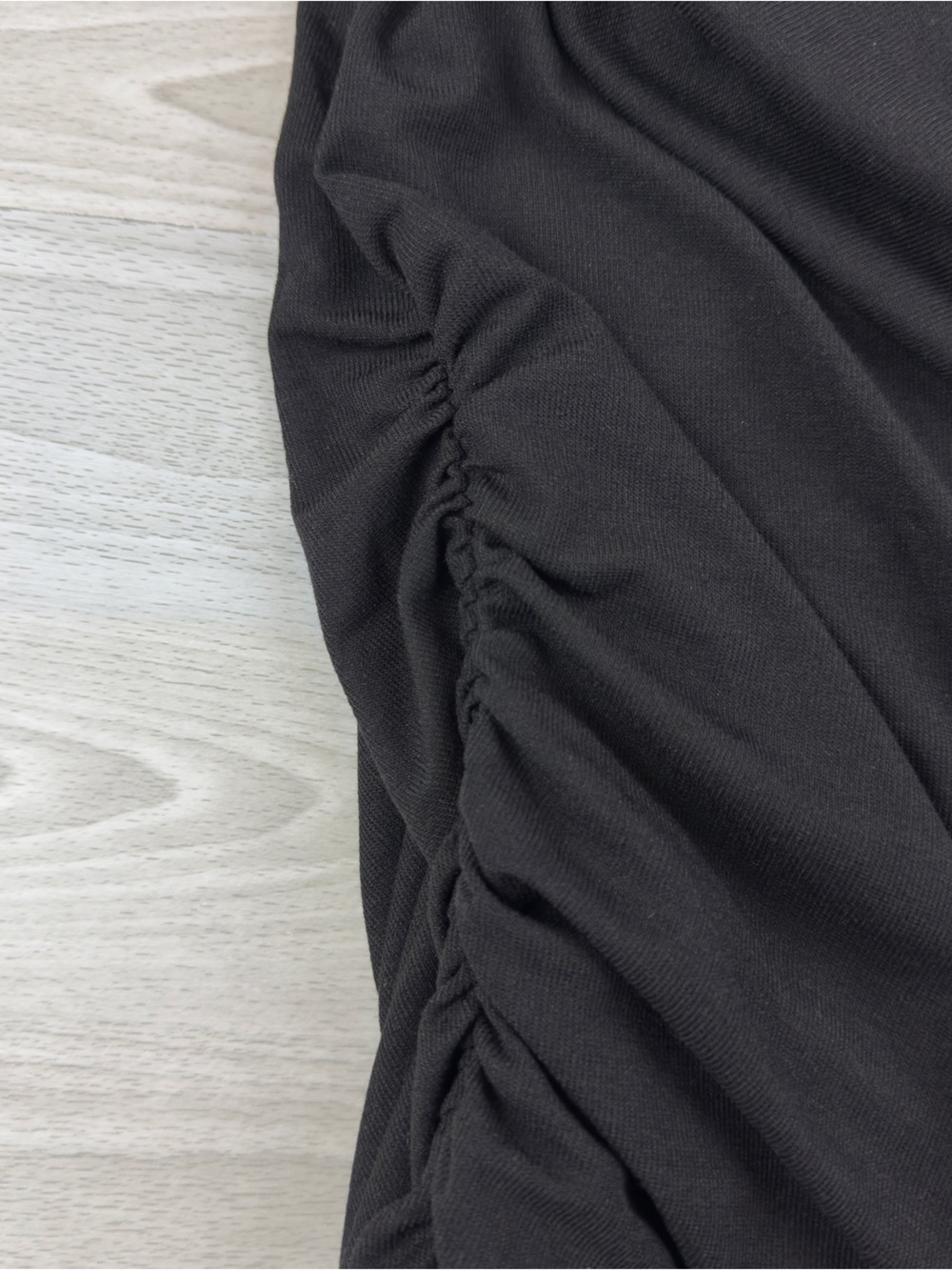 Reformation x Laura Harrier Alycia Black Knit Ruched Off Shoulder Midi Dress M - Picture 11 of 15